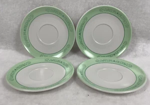 Pfeilspitze Blumen Efeu Melmac Untertassen 4 Retro Vintage Mid Century Modern 53/4" ARR-406 - Bild 1 von 5