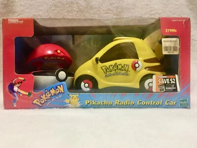 Vintage Pokémon Pikachu Electronic Remote Control Car In Box - Tested And Works - Image 1 of 4