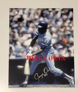 JORGE ORTA Signed Photo Kansas City Royals 8x10 Autograph - Picture 1 of 1