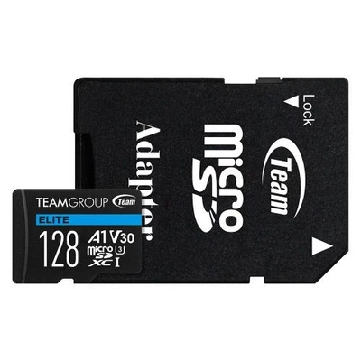 Team 128Gb Elite A1 Micro Sdxc Card With Sd Adapter Uhs-I Class 3 U3 A1 App Perf - Image 1 of 2