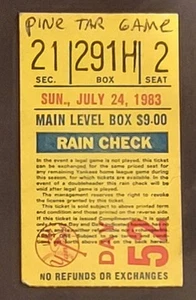 July 24, 1983 Royals Yankees George Brett Pine Tar Game Original Ticket Stub - Picture 1 of 2