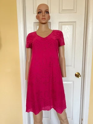 TALBOTS pink eyelet dress size 2 petite - Image 1 of 4