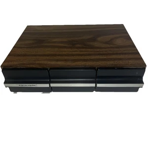 Vintage Realistic 36 Cassette Tape Storage Box Faux Wood 3 Drawers Stackable - Picture 1 of 9