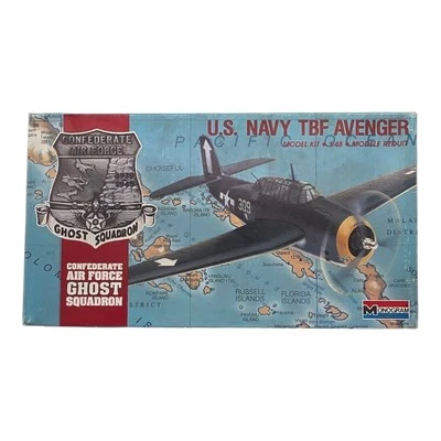 Monograma Marina de los Estados Unidos TBF Avenger Fuerza Confederada Escuadrón Fantasma Avión Militar  Foto 1 de 2