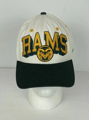 Los Angeles RAMS Hat Embroidered Cap Zephyr Wool White Green Yellow Snapback - Image 1 of 4