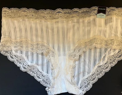 Ambrielle Women's SNOW DRIFT Ivory Lace Hipster Panties Size LARGE (7)  NWT - Image 1 of 2