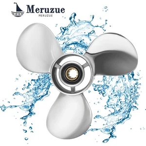9 1/4 x 9 Stainless Boat Outboard Propeller fit Suzuki Engine 8-20HP 10 Spline - Picture 1 of 7