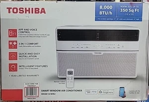 NEW! TOSHIBA 8,000 BTU 115-Volt Smart Wi-Fi Touch Control Window Air Conditioner - Picture 1 of 3