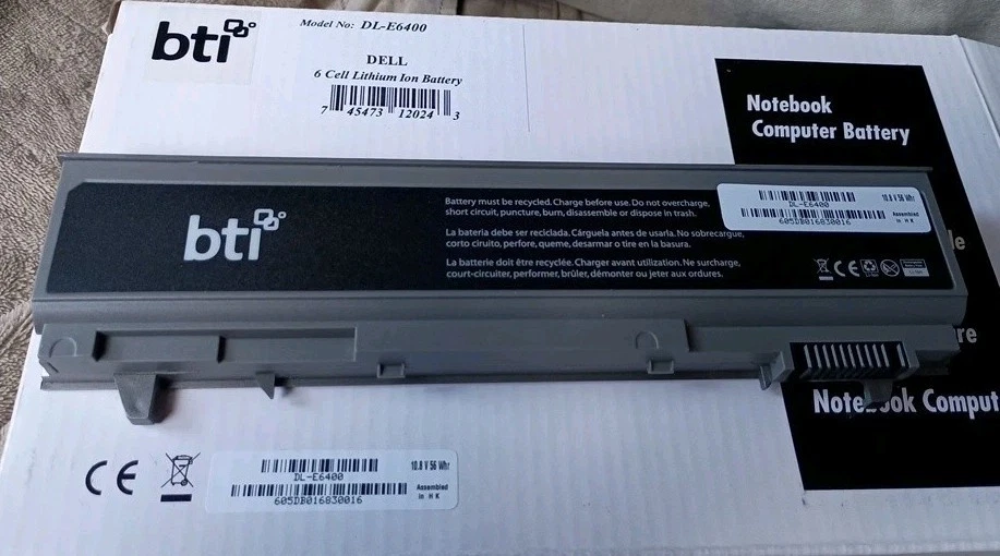 El DL-E6400 es una batería de repuesto de 6 celdas, 10,8 V, 56 Whr Foto 1 de 3