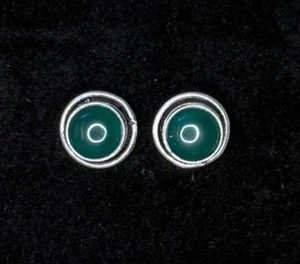 Ohrringe Malachit handgefertigt Sterlingsilber - Bild 1 von 2