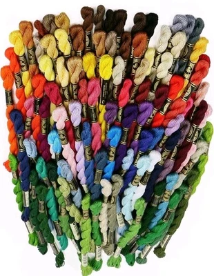 Lot of 50 RANDOM DMC #3 Perle Pearl Embroidery Floss Lot of 50 Different Colors - Image 1 of 4
