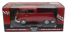 Motormax Showcasts 79343 Volkswagen VW Type 2 T1 Double Cab Pickup Red 1:24 MIB