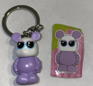 DISNEY VINYLMATION 1.5 Inch Jr JUNIOR KEYCHAIN Series 1 Purple Eyelashes Girl - Picture 1 of 1