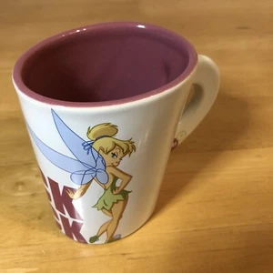 Disney Tinker Bell Mug Large 'ROCK CHICK' MUG~SASSY~Pink & White~Shaped - Picture 1 of 8