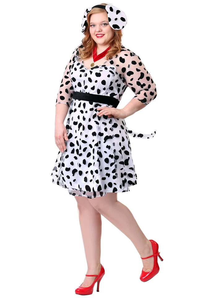 Costume Dalmata elegante donna taglie forti - Immagine 1 di 1