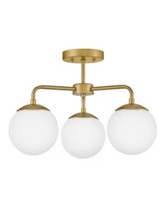 Julep 3-Light LED Semi-Flush Mount in Lacquered Brass - Picture 1 of 1