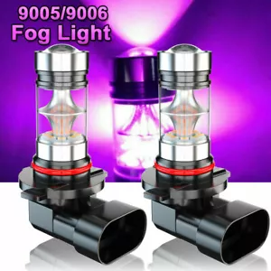 For Ford F150 F250 F350 Super Duty Pink purple 9145 H10 LED Fog Light Bulbs Pair - Picture 1 of 24