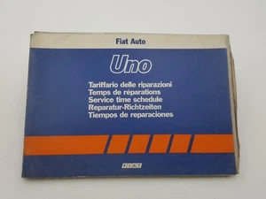 Manual De Taller Fiat Uno Tarifario De Las Reparaciones Original Edición De 1983 - Imagen 1 de 24