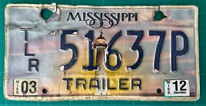 Mississippi US PKW Kennzeichen Anhänger 51637P Leuchtturm Roadkill Zustand - Bild 1 von 2