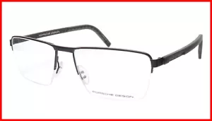 Porsche Design P8301 Occhiali Telaio Metallo Nero Gomma Italia Made 56-17-145 36 - Foto 1 di 10