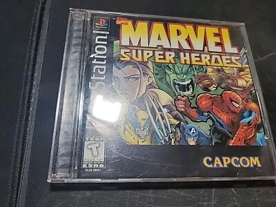 Marvel Super Heroes (Sony PlayStation 1, 1997) en caja - ¡Probado! Tarjeta sin registro Foto 1 de 4