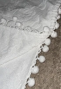 Vintage Cotton White Bedspread 90” Wide X 108”Long GUC - Picture 1 of 5
