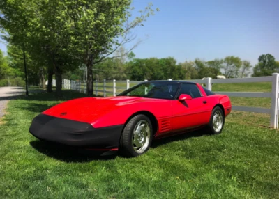 1984 -1996 C4 Corvette Front Bumper Nose Mask Bra NoviStretch Mesh EASY ON & OFF - Image 1 of 4