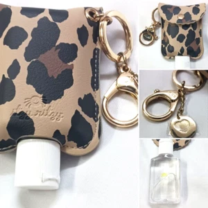 ITZY RITZY SÜSS N SAUBERER HANDREINIGER CHARM LEOPARDENDRUCK MIT GOLDHARDWARE - Bild 1 von 10