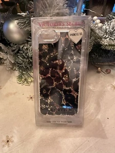 1 NEW VICTORIA'S SECRET HARD CASE iPHONE 6 SNOW Leapord Animal Print GLITTER - Picture 1 of 6
