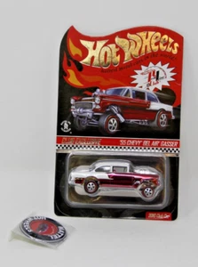 2016 Hot Wheels Red Line Club '55 CHEVY BEL AIR GASSER (Red) #1599/4650 Rare - Picture 1 of 7