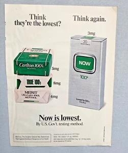 VINTAGE 1985 NOW CARLTON TRUE MERIT CIGARETTES MAGAZINE ADVERTISEMENT PRINT AD - Picture 1 of 2
