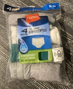 Open Hanes Boy's Tagless Briefs Size S/P (6-8) 3 Pack Cool Comfort New - Picture 1 of 3
