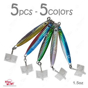 5pcs 1.5oz Colt Sniper Fish jigs 42g Vertical lures 3561D-DT MUSTAD Hook 5colors - Picture 1 of 11