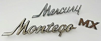 Juego de guiones de emblema vintage Mercury Montego MX OEM AÑOS 60 70 prendedores de metal intactos Foto 1 de 4