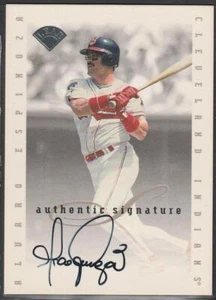 100, 1996 Leaf Signature, Original Autograph of Alvaro Espinoza, Indians - Picture 1 of 2