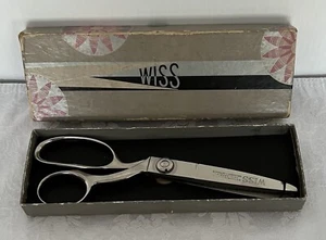 Vintage Wiss 9.5” Pinking Shears Scissors • Original Box & Instructions - Picture 1 of 8