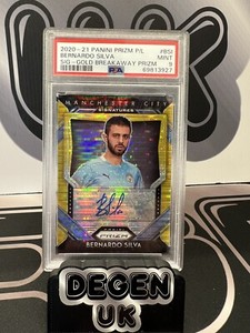 2020 Panini Prizm BERNARDO SILVA Gold /10 PSA 9 Pop 1 Auto Man City 🔥🔥