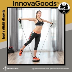 Pedana rotante con bande elastiche da palestra per fitness yoga pilates - Imagen 1 de 12