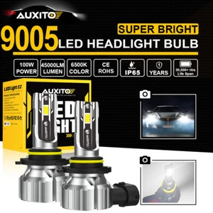 9005 LED Headlight Bulbs Kit Low Beam Extremely Bright 100W CANBUS 6500K White - Picture 1 of 11