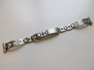 Rally pinhole Sport 1990's curved 14 MM watch bracelet - length 14.5 cm - Picture 1 of 5