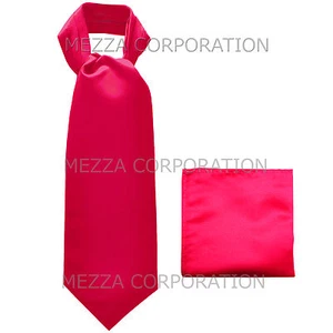Nueva Corbata Vesuvio Napoli Para Hombre Poliéster Ascot Corbata Hankie Lisa Rosa Caliente - Imagen 1 de 3