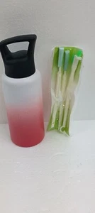 NEW Pink Aluminum Sports Bottle with Cleaning Tools in Original Packaging - Picture 1 of 4