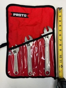 PROTO 3PC ADJUSTABLE WRENCH SET JCUS5385032 USA MADE - Picture 1 of 2