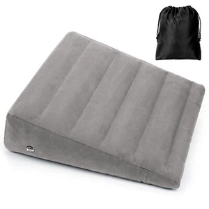 Inflatable Wedge Pillow for Sleeping, Portable Travel Wedge Pillow for Sittin... - Picture 1 of 7