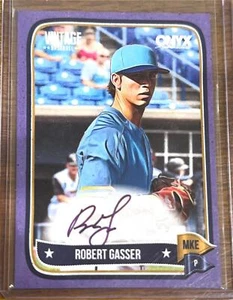 2024 Onyx Vintage #VAROGA Robert Gasser Purple Bordered Autographs #/10 - Picture 1 of 2