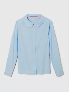 French Toast Girls School Uniform Long Sleeve Modern Peter Pan Collar Blouse, 20 - Picture 1 of 4