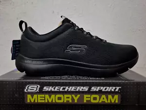 SCARPE SLIP ON DA UOMO SKECHERS MEMORY FOAM VESTIBILITÀ AMPIA PALESTRA TRAINER SKETCHER NERE 9 12 - Foto 1 di 16