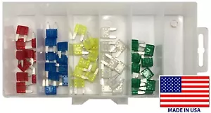 50 Piece Mini Fuse Assortment ATM / MIN - 10 Each of 5 Different Amps - USA Made - Picture 1 of 5