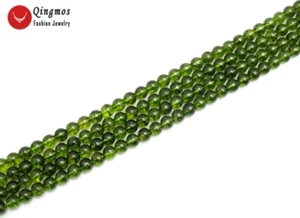 Natural 8mm Round Green Peridot Beads for Jewelry Making DIY Necklace 15" los792 - Picture 1 of 6