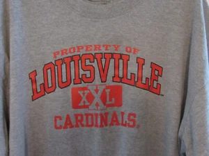 Camiseta deportiva Louisville Cardinals para hombre talla XL gris/rojo cuello redondo manga corta - Imagen 1 de 5